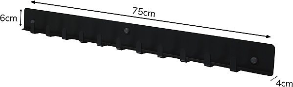 Vešiak Proxa Vešiaky na oblečenie 75 × 6 cm čierne ...