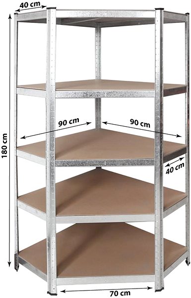 Shelving Unit Profi Tools Zeus TC-081 180 × 90 × 70 × 40 cm ...