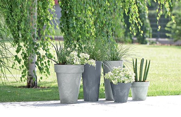 Virágcserép Prosperplast CUBE BETON EFFECT DCUB170E virágcserép - antracit ...