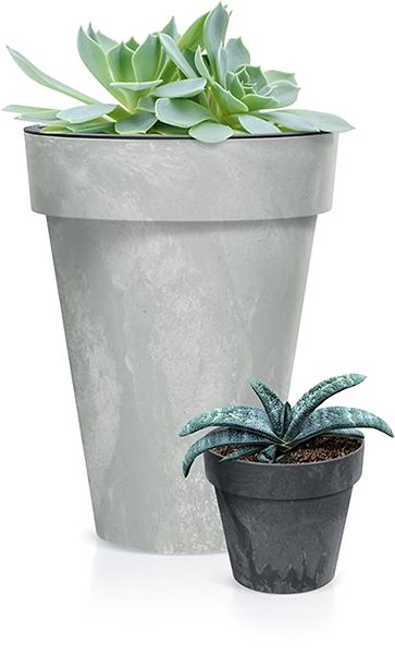 Virágcserép Prosperplast CUBE BETON EFFECT DCUB170E virágcserép - antracit ...