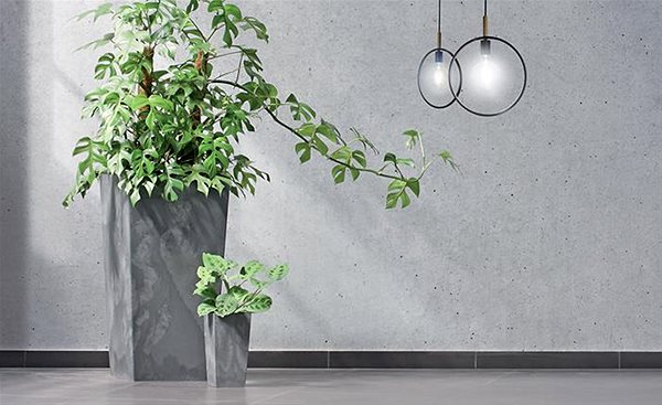 Virágcserép Prosperplast URBI SQUARE BETON EFFECT DURS400E virágcserép, antracit ...