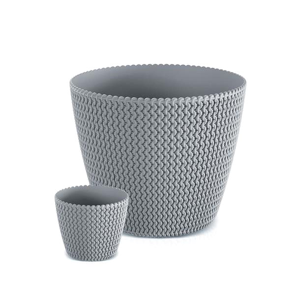 Obal na kvetináč PROSPERPLAST Obal na kvetináč plastový SPLOFY DSP130 čierny ...