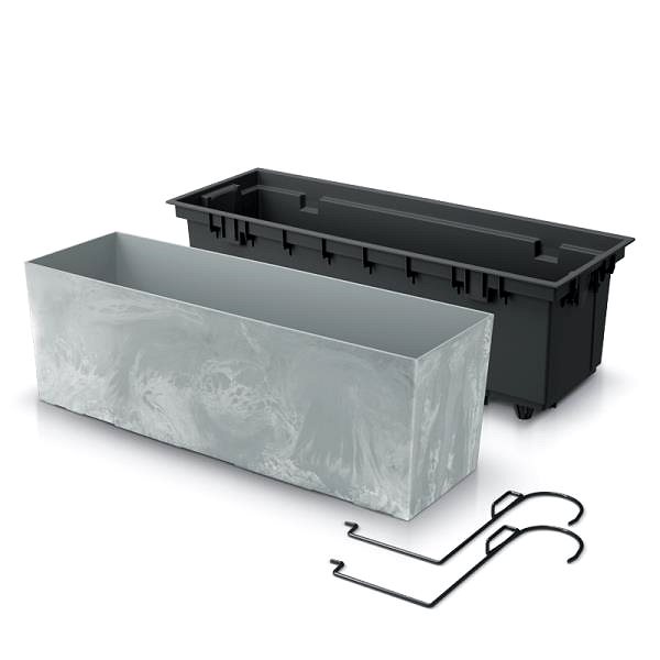 Virágláda Prosperplast DUC400EW URBI CASE BETON EFFECT virágláda, antracit ...