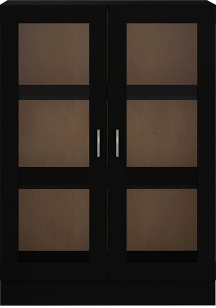Skriňa Presklená skriňa čierna 82,5  × 30,5  × 115 cm drevotrieska 802751 Screen