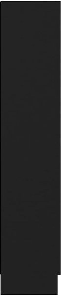 Skriňa Presklená skrinka čierna, 82,5 x 30,5 x 150 cm, drevotrieska 802760 Bočný pohľad