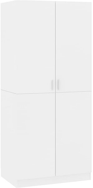 Šatníková skriňa Šatníková skrinka biela, 80 x 52 x 180 cm, drevotrieska 800621 ...