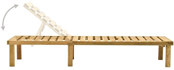 Záhradné lehátko Záhradné ležadlo so stolíkom impregnované borovicové drevo 315395 Vlastnosti/technológia