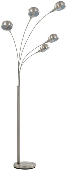 Stojaca lampa Stojaca lampa 200 cm 5 × E14 strieborná ...