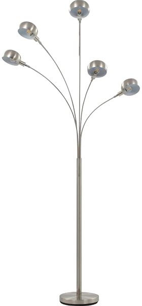Stojaca lampa Stojaca lampa 200 cm 5 × E14 strieborná ...