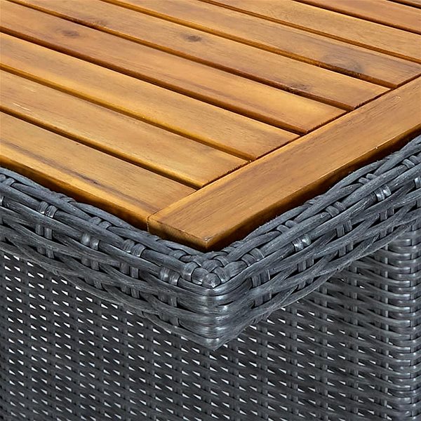 Záhradný stôl Záhradný stôl tmavosivý polyratan a masívne akáciové drevo 313310 Vlastnosti/technológia