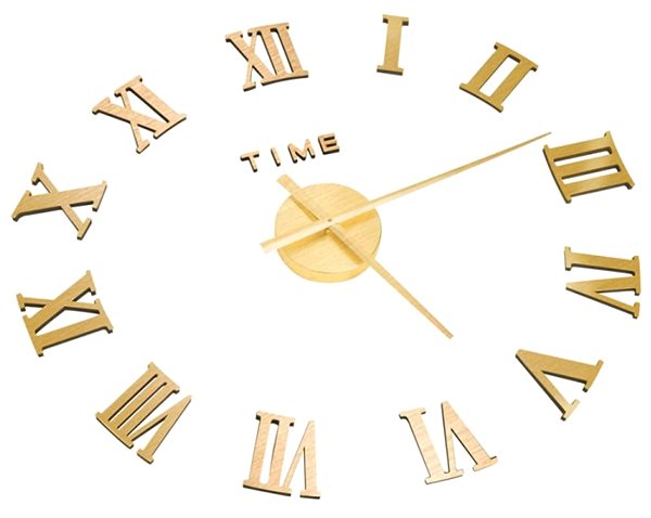Nástenné hodiny 3D nástenné hodiny moderný dizajn zlaté 100 cm XXL 325160 ...