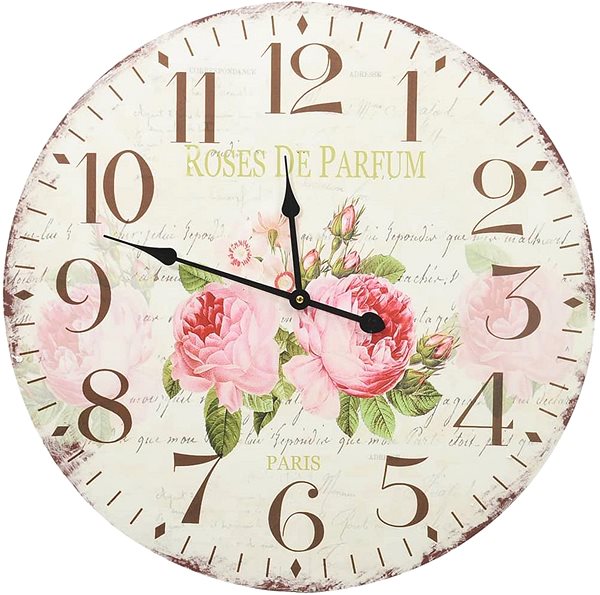 Nástenné hodiny Vintage nástenné hodiny kvet 60 cm 325177 ...