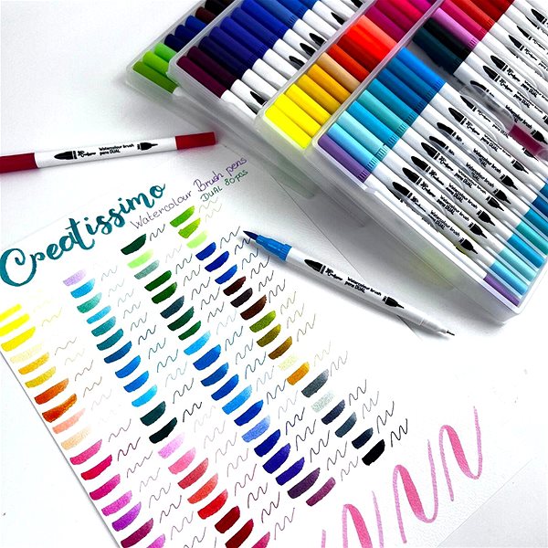 Liners Creatissimo Watercolour markers with two tips, 80 pcs.