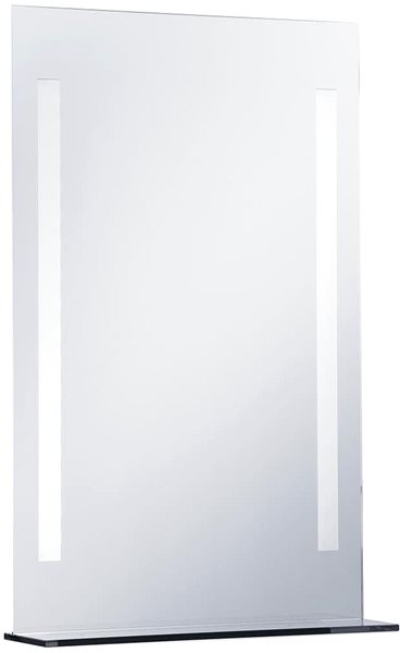 Zrkadlo Kúpeľňové nástenné zrkadlo s LED svetlom a policou 60 x 80 cm ...
