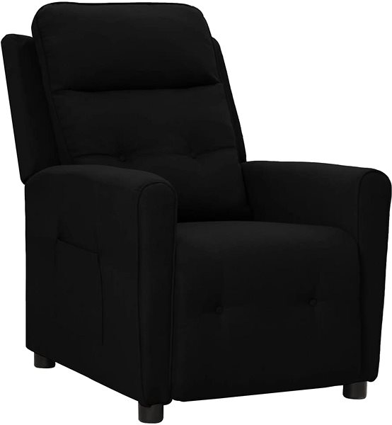 Kreslo Zdvíhacie polohovacie kreslo čierne textil, 3098197 ...