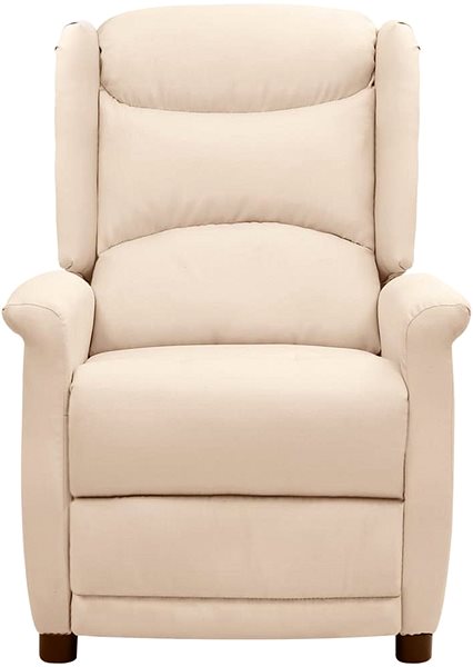 Kreslo Polohovacie kreslo krémové textil, 338873 ...