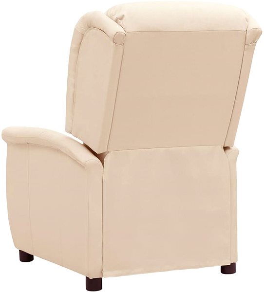 Kreslo Polohovacie kreslo krémové textil, 338873 ...