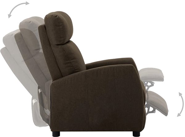 Křeslo SHUMEE elektrické polohovací křeslo, samet, světle šedé, 3098393 ...