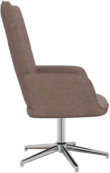 Kreslo Relaxačné kreslo taupe textil, 327994 ...