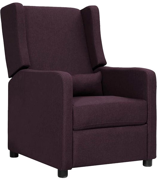 Kreslo Zdvíhacie polohovacie kreslo fialové textil, 3093382 ...