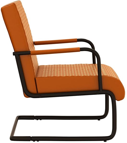 Kreslo Konzolová stolička hnedá umelá koža, 325780 ...