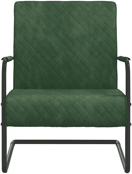 Kreslo Konzolová stolička tmavo zelená zamat, 325726 ...