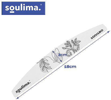 Soulima 27787 Set of nail files, double-sided 100/180, 100 pcs.