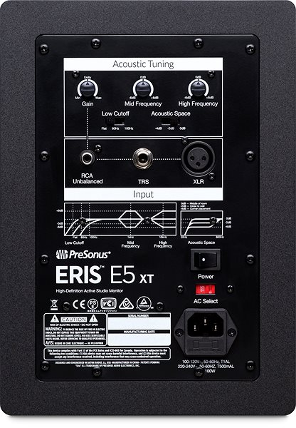 Lautsprecher Presonus Eris E5 XT Rückseite