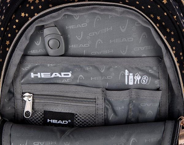 School Backpack HEAD Golden Effect Midnight Sky, Black .