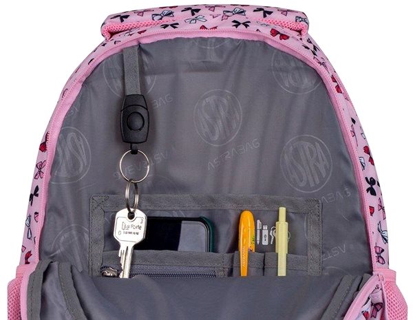 School Backpack HEAD Sweet Dog With Bows, Pink .