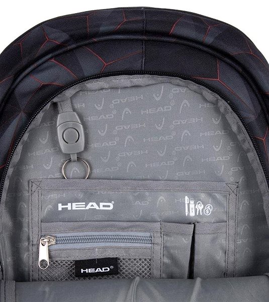 School backpack HEAD Red Lava black .