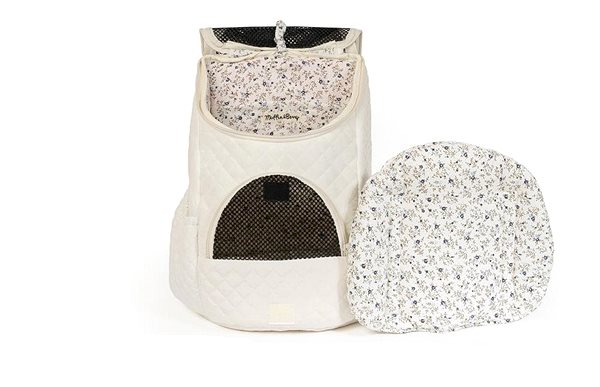 Dog backpack Muffin&Berry backpack for dogs and cats Jasmine white M .