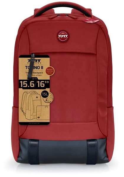 Laptop hátizsák Port Designs Torino II laptop hátizsák 15,6 -16'' piros ...
