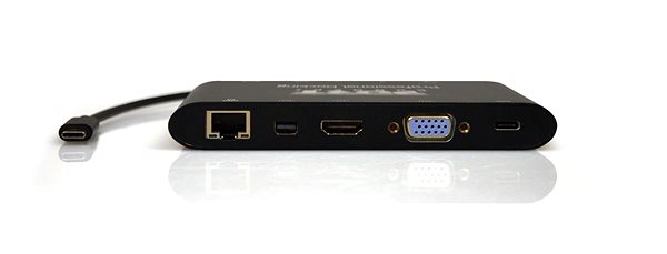 Dokkoló állomás PORT CONNECT 8in1 LAN, HDMI, mini Display Port, VGA, USB-C 60W, 3x USB-A, Csatlakozási lehetőségek (portok)