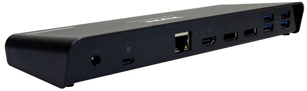 Port replikátor PORT CONNECT 11 az 1-ben dokkolóállomás 3x 4K USB-C + USB 3.0 Oldalnézet