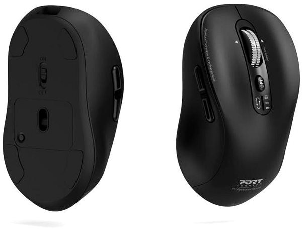 Myš PORT CONNECT Expert 2.4 Ghz a Bluetooth, čierna ...
