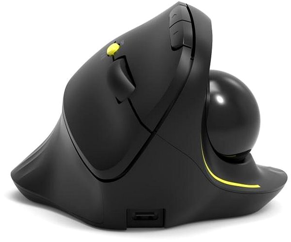 PORT CONNECT ERGONOMIC TRACKBALL Mouse, Black.
