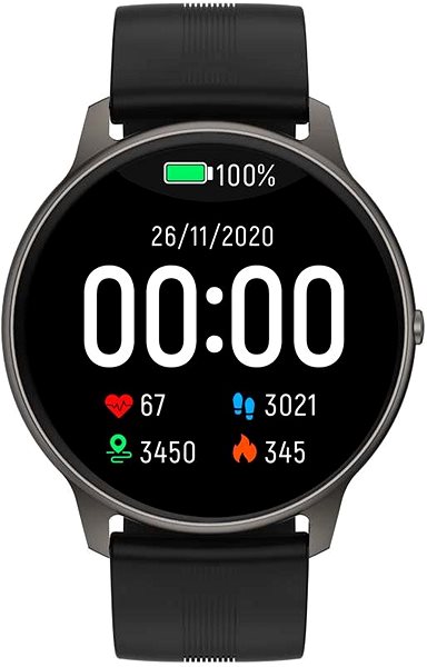 Smart Watch Printwell PW-103, Black with Black Strap Screen