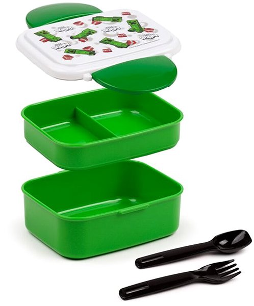 Lunch Box Puckator Lunch Box with Cutlery Bento Box - Minecraft Creeper & TNT ...