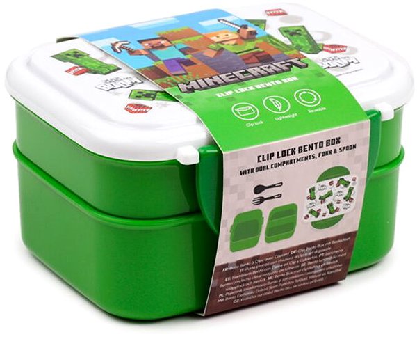 Lunch Box Puckator Lunch Box with Cutlery Bento Box - Minecraft Creeper & TNT ...
