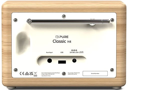 Radio PURE Classic H4 white/oak ...