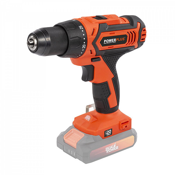 Cordless drill POWERPLUS Drill AKU 20V + 78 accessories in case POWDP15110 (without AKU) .