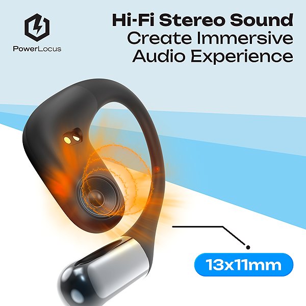 Vezeték nélküli fül-/fejhallgató PowerLocus Free X Open Ear ...