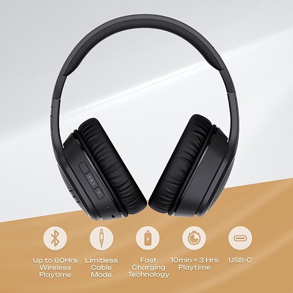 Vezeték nélküli fül-/fejhallgató PowerLocus P7 Wireless Black ...
