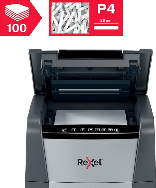 Iratmegsemmisítő REXEL Auto+ Optimum 100X Jellemzők/technológia