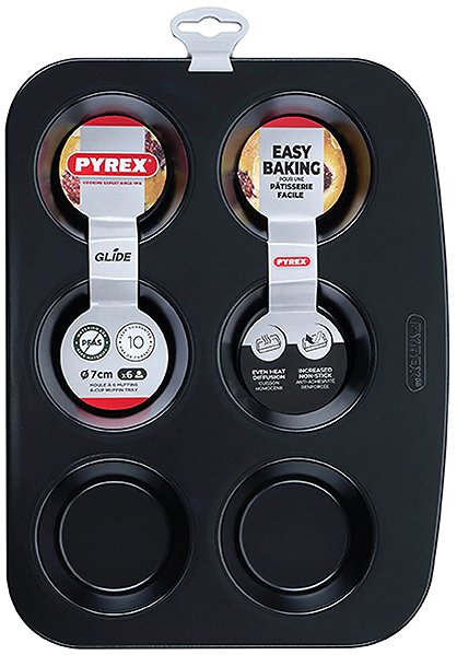 Baking Mould Pyrex Muffin tin 6 parts ...
