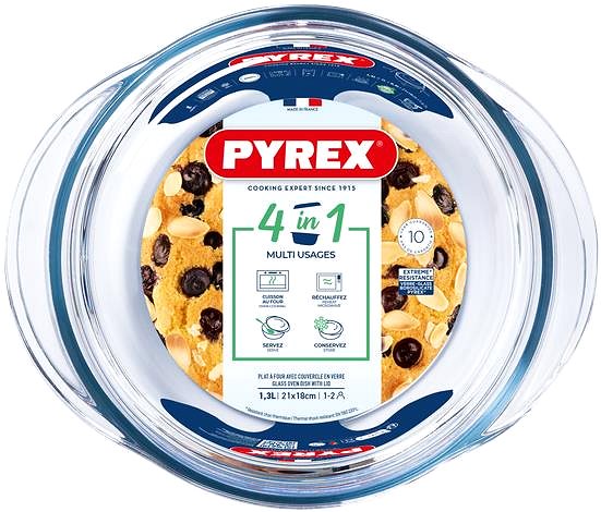Auflaufform Pyrex Auflaufform 1,3 l mit Deckel, Glas ...