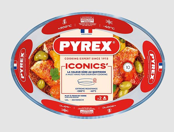 Auflaufform Pyrex Auflaufform 1,6 l oval ...