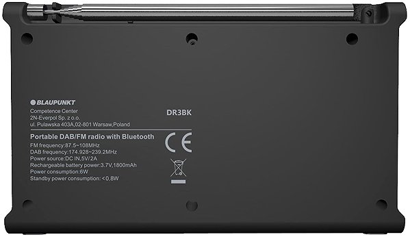 Radio BLAUPUNKT DR3BK, DAB+, FM, RDS, Bluetooth, schwarz ...