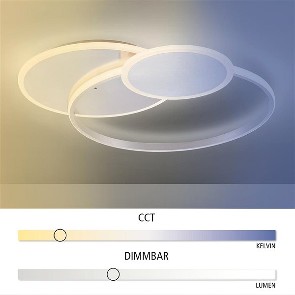 Ceiling Light Paul Neuhaus 8318-55 - LED Dimmable Ceiling Light EMILIO, LED/53W/230V + Remote Control Features/technology